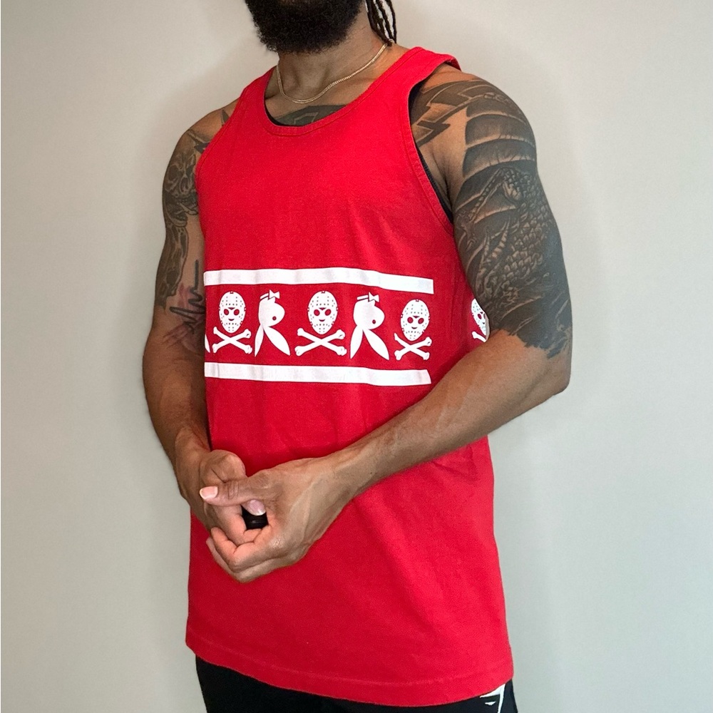 Hall Of Fame Tank Top, Size L, Color: Red/White